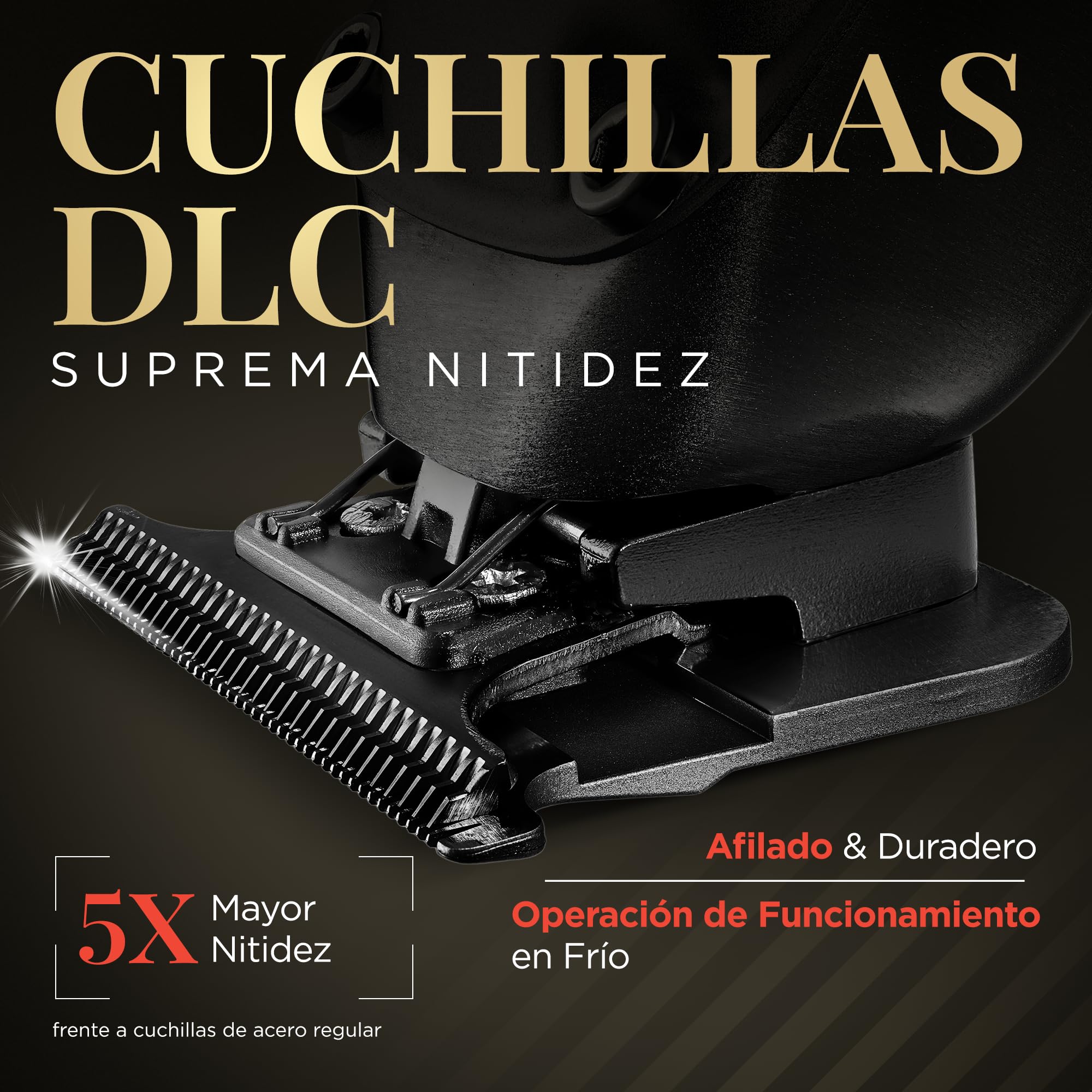 Fagaci Trimmer Profesional Zero Gap, Maquina de Cortar Pelo Hombre 0mm con 5 Veces más Duración del Filo, Cortapelos hombre con Motor sin Escobillas, Cortadora de Pelo Hombre con Cuchilla en T