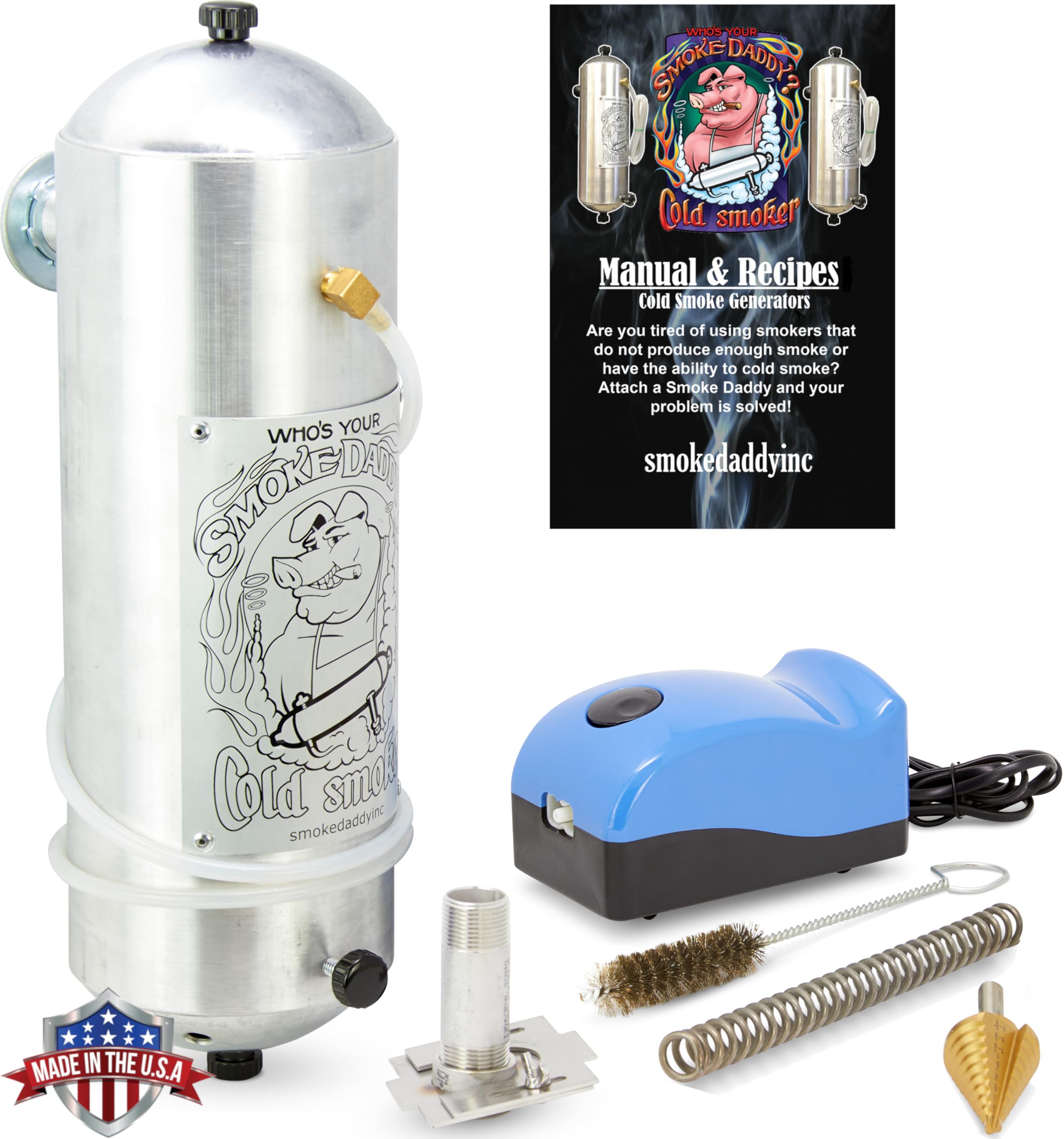 Magnum P.I.G. Cold Smoke Generator with Ceramic Grill Adapter – Heavy-Duty USA-Made Aluminum Body, Includes an Adapter for Ceramic Grills and Smokers – 2.5 hr Burn Time