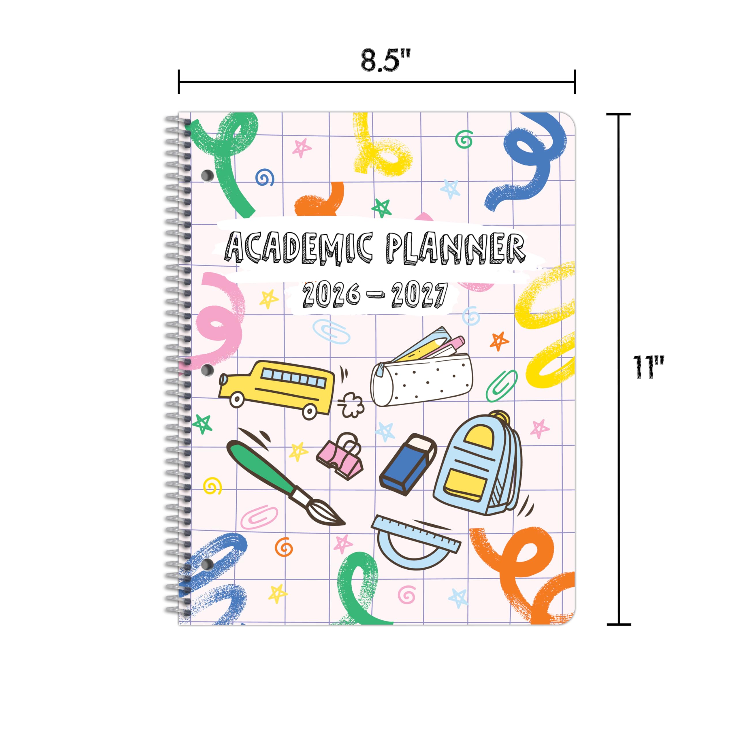 Schülerplaner für Grundschüler 2026-27, erstellen, 8,5 x 11