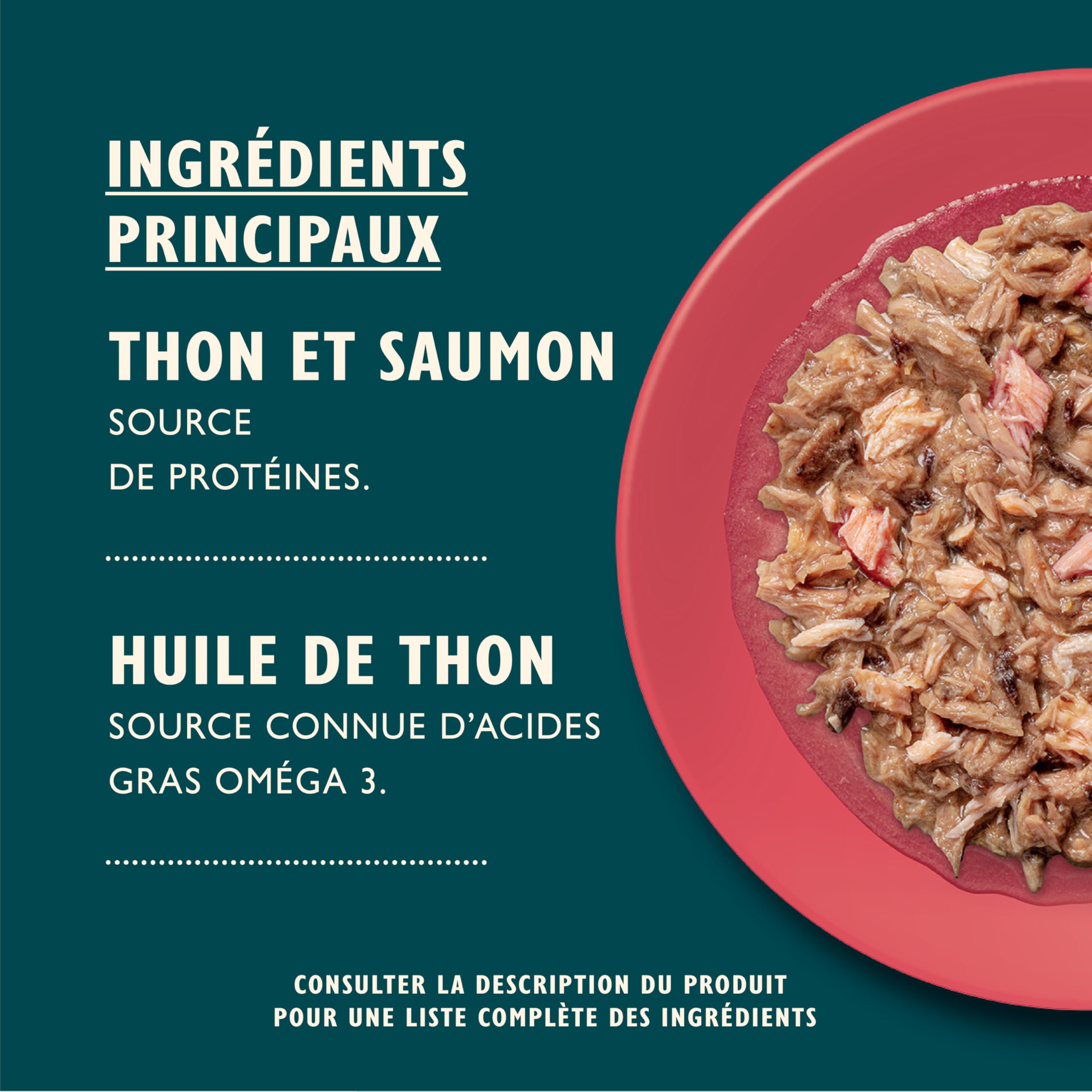 Lily's Kitchen Fabriqué à partir d'ingrédients naturels Filet pour Chats Adultes avec Thon et Saumon 24 x 70 g