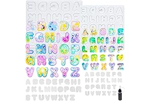 Precision Crafted Alphabet Resin Shaker Molds for Unique Keychain Charms