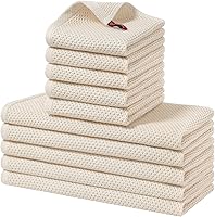 Vista 86 de Homaxy Juego de 8 paños de cocina y paños de cocina 100% algodón, 12 x 12 pulgadas y 13 x 28 pulgadas, juego de 8 paños de cocina a granel, ultra