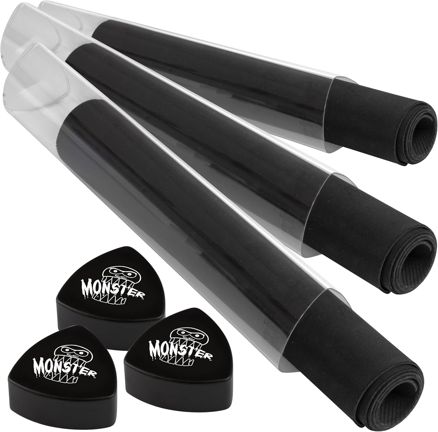 The Original Monster Prism Playmat Tube (Black 3pk)-Easy in and Out Case Design, Holder Won't Roll Off Surfaces-TCG Game Mat Storage Compatible with Pokémon Yu-Gi-Oh! MTG Magic: The Gathering RPG DND