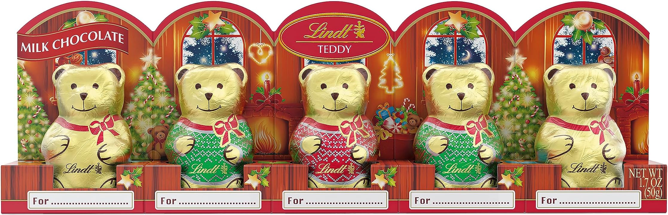 Mini TEDDY Bear Milk Chocolate Candy, 1.7 oz. 5-Pack