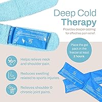 Vista 3 de Toalla refrescante con insertos de paquete de hielo de gel suave Incluye 2 paquetes de hielo en gel reutilizables - Envase de compresión multiusos