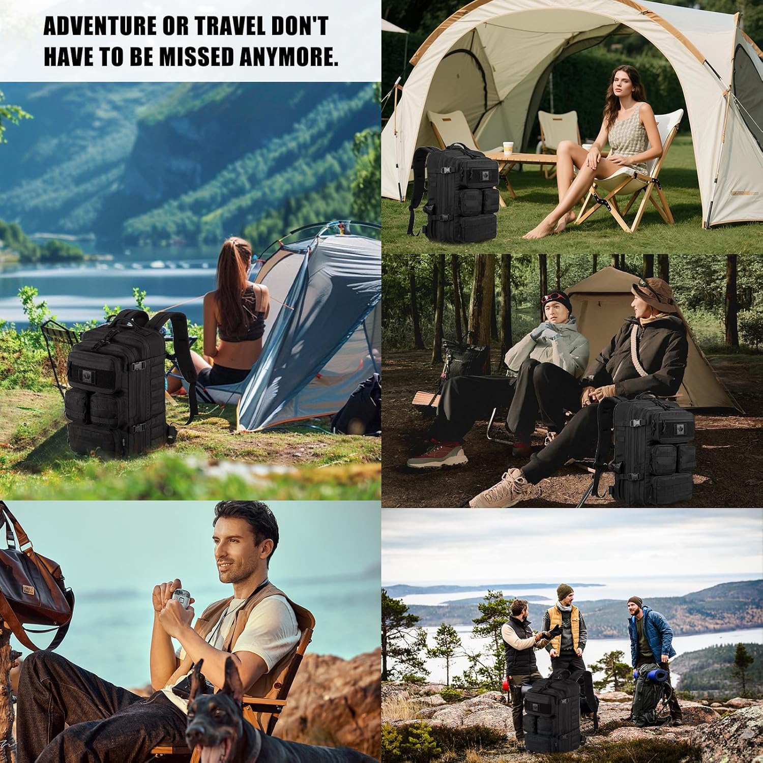 Tactical Backpack for Men, 40/50L Expandable Military Backpack, Waterproof MOLLE Hiking & Camping Rucksack, Assault Pack & Bug Out Bag for Outdoor, Work Backpack - Image 7