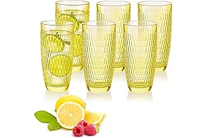 CREATIVELAND Yellow Drinking Glasses: An Ideal Choice for Entertaining