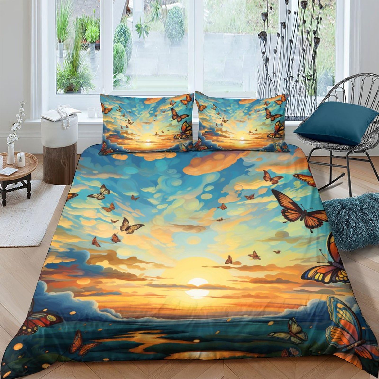 Parure de lit pour enfants imprimé 3D avec housse de couette sauvage King