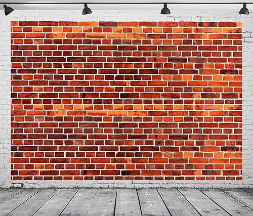 Miniatura 5 de CapiSco Fondo de pared de ladrillo rojo para decoración de fiestas temáticas de amigos, fondo de fotografía de ladrillo para baby shower, fiesta de