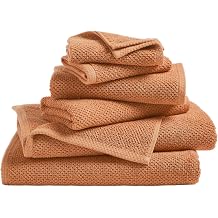 Great Bay Home 100% Cotton 6 Piece Towel Set - Absorbent, Quick-Drying, Durable Bath Towels for Bathroom Decor - Low-Twist, Two-Ply Fibers Clay
