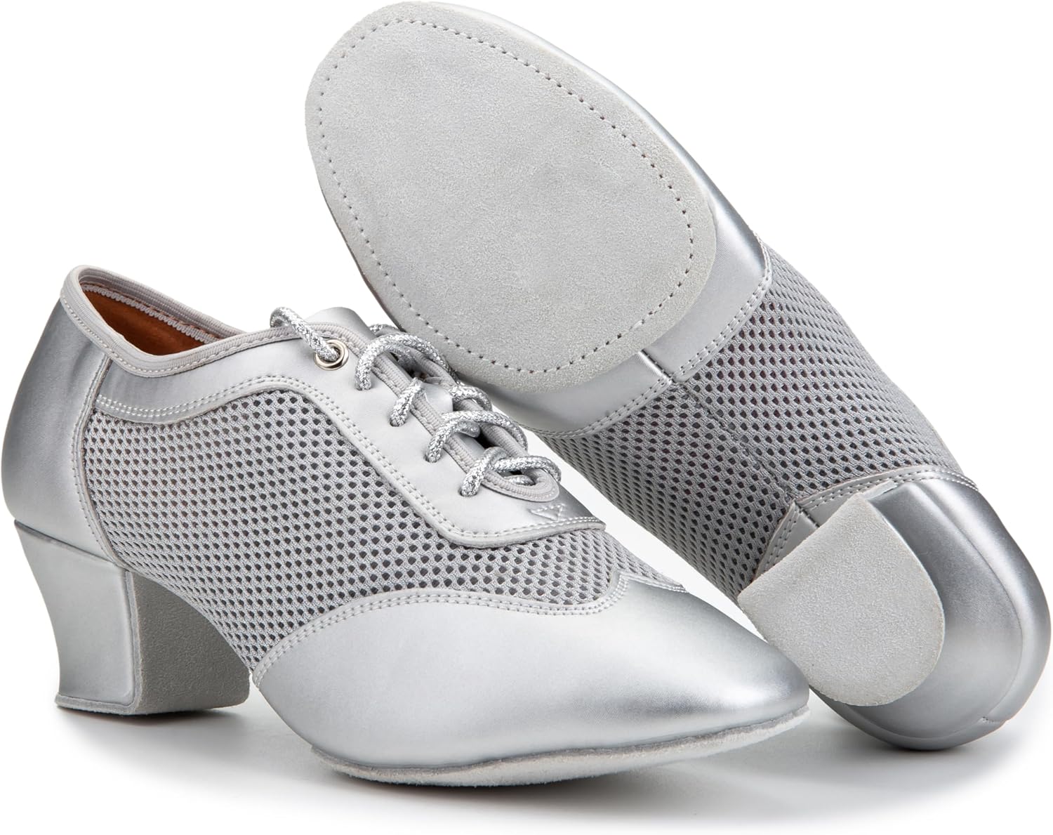 RoseMoli Women's 2" Practice Dance Shoes Latin Dance Shoes Lace-up Ballroom Modern Salsa Rhythm Teaching Practice Professional Performance Dance Shoes - Image 3