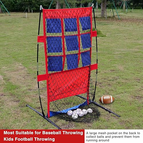 Miniatura 2 de Objetivo de lanzamiento de béisbol y softbol y lanzamiento de fútbol para niños, objetivo de zona de ataque para red de lanzamiento, se puede