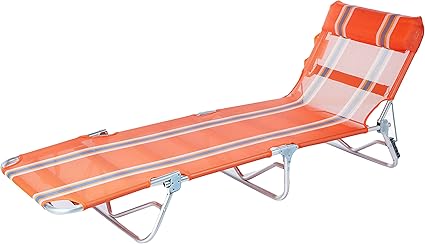 Cadeira Espreguiçadeira Textilene Aluminio Listrada Branco/azul 4162 Bel  Fix Listrado | Amazon.com.br