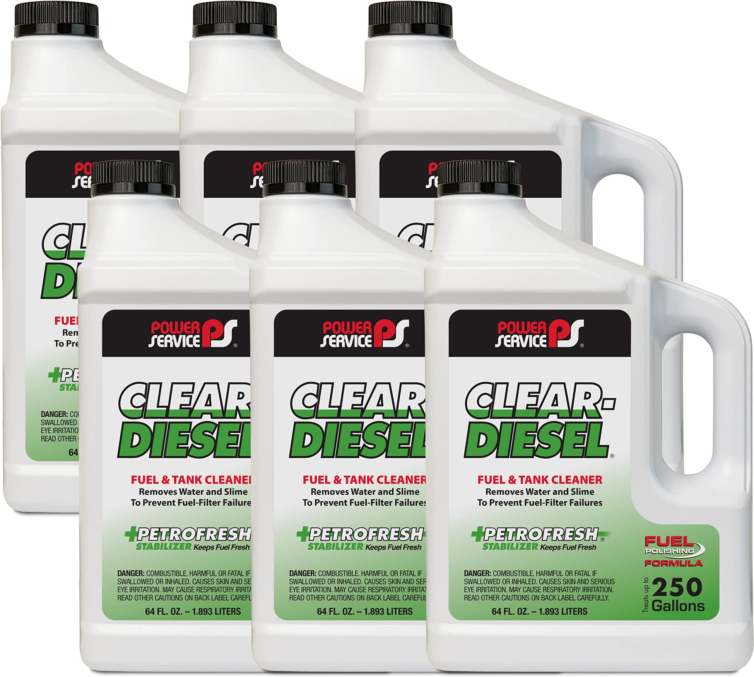 Clear-Diesel Fuel & Tank Cleaner - 64 Ounce (Pack of 6)