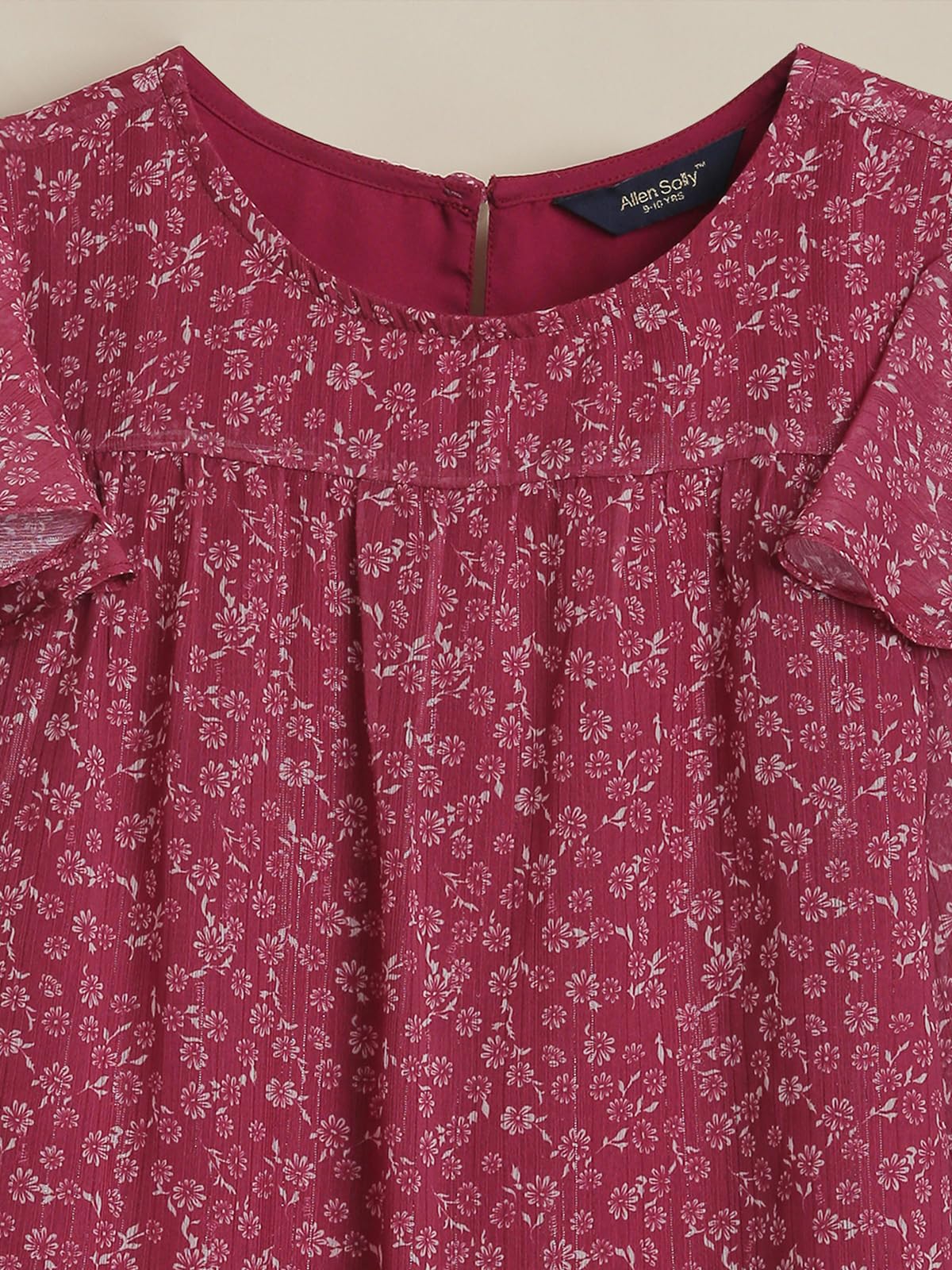 Girls Red Print Casual Top 1