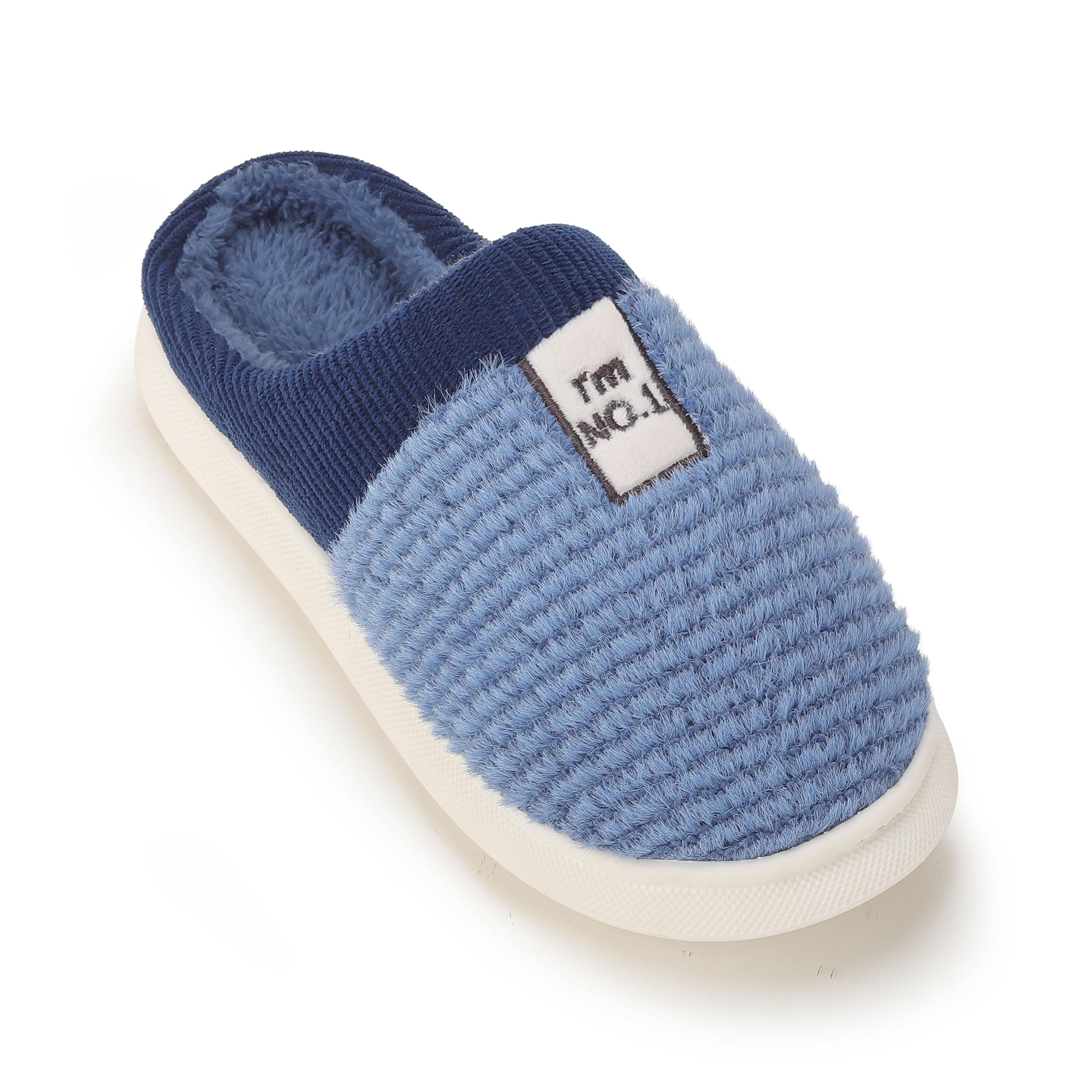 Dekkin Faux Fur Slip On Home/Indoor Fancy Fluffy Winter Slipper for Men and Boys/Unisex Comfortable Slipper