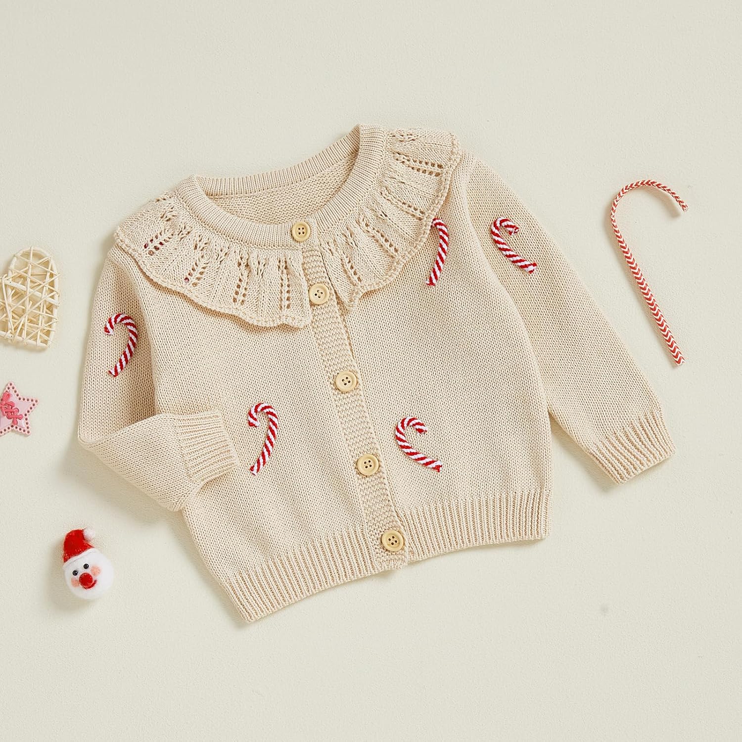 Baby Girl Cardigan Valentines Day Knit Sweater Love Heart Chunky Coat Knitwear Toddler Fall Winter Clothes - Image 3
