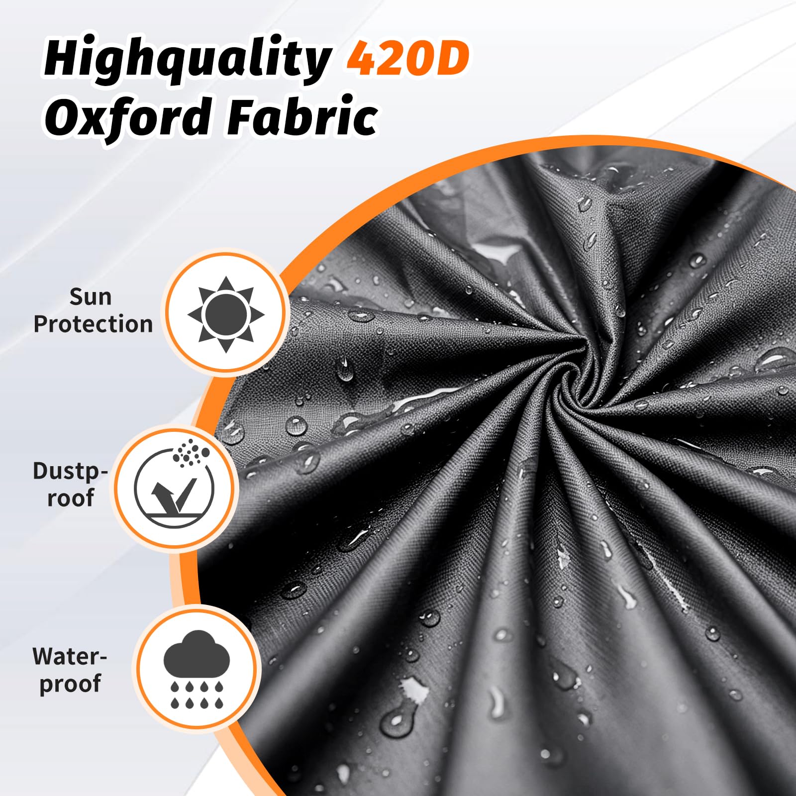 Housse de Pneu Universelle pour 4 Pneus, Housse Voiture Exterieur Imperméable 420D Oxford, Protege Jantes Voiture Anti-Poussière avec Fermeture Éclair et Cordon de Serrage, Sac de Rangement Inclus