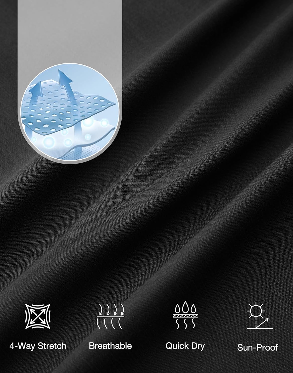 Men's Golf Shorts with 5 Pockets 11" Inseam Stretch Quick Dry Casual Work Dress Shorts for Men - Image 5