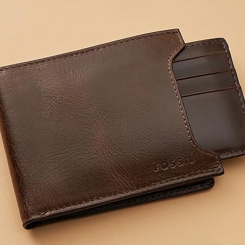 Miniatura 4 de Fossil Mens Leather Bifold Sliding 2-in-1 with Removable Card Case Wallet