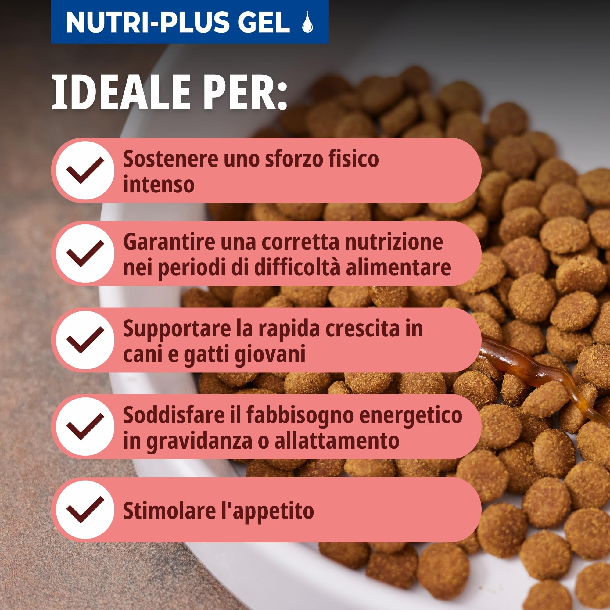 Virbac Nutri-Plus Gel | Confezione da 4 | 4 x 120 g | Alimento complementare dietetico per cani e gatti | Concentrato di energia