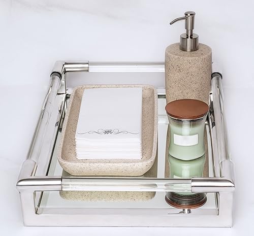 Miniatura 7 de Servilletas de papel Airlaid con estampado de lámina plateada, 16, 12 x 17 pulgadas, desechables, para invitados, absorbentes, sensación similar al