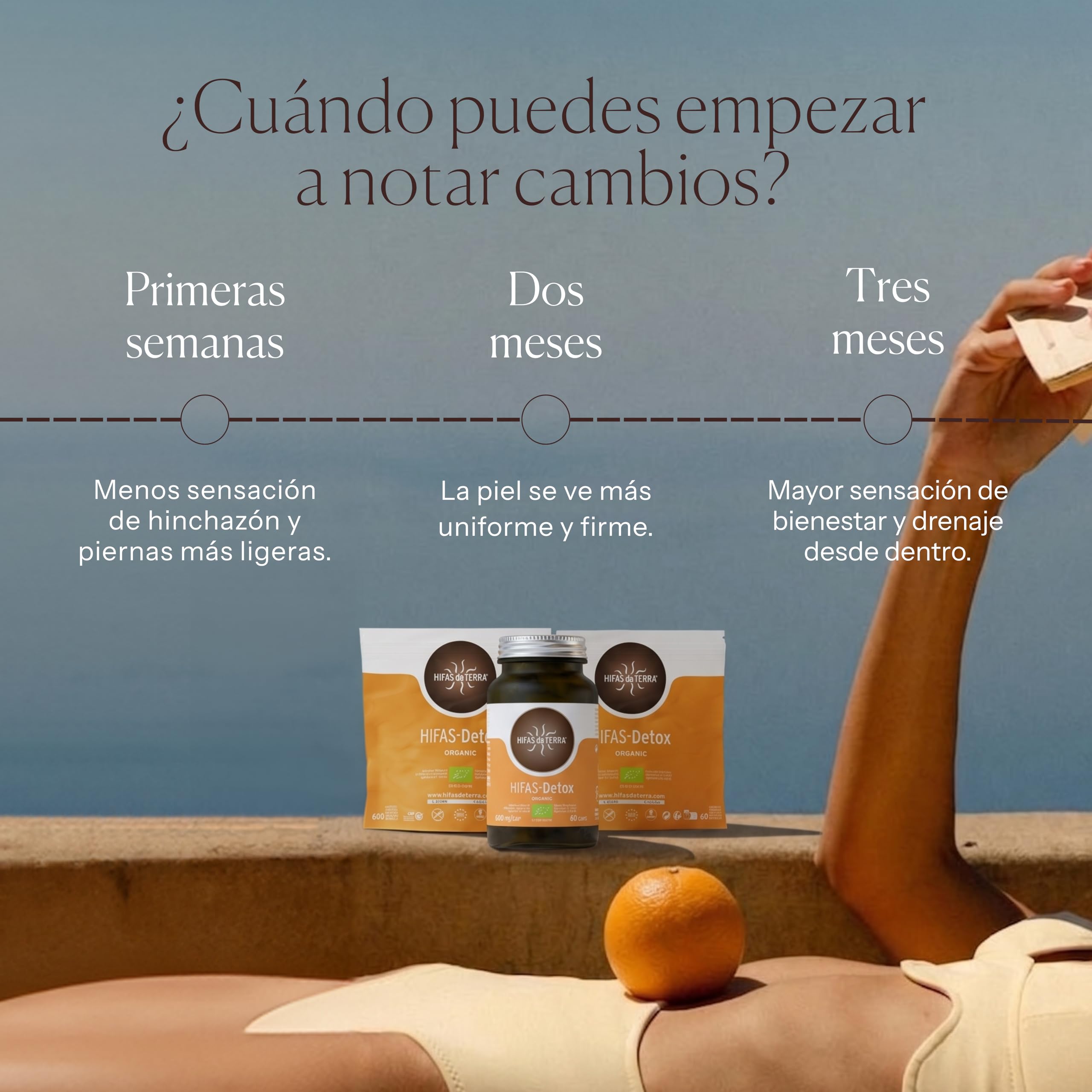 HIFAS DA TERRA - HIFAS-Detox Extractos de Hongos Puros de Maitake, Polyporus y Vitamina C para Combatir el Estrés Oxidativo - Bote 60 cápsulas