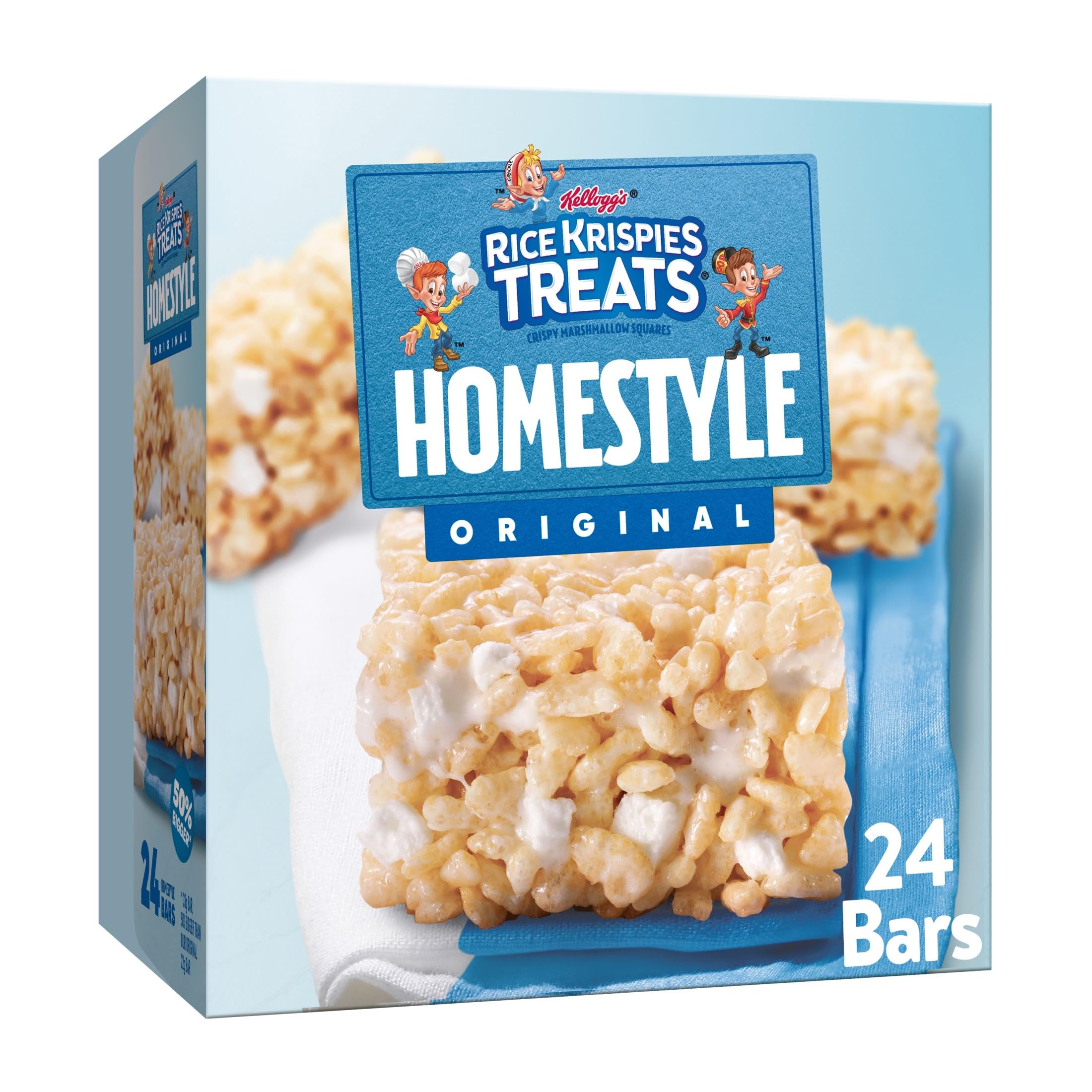 Rice Krispies Treats Homestyle Marshmallow Snack Bars Kids Snacks Lunch Snacks Original 791.0 g Box (24 Riegel)