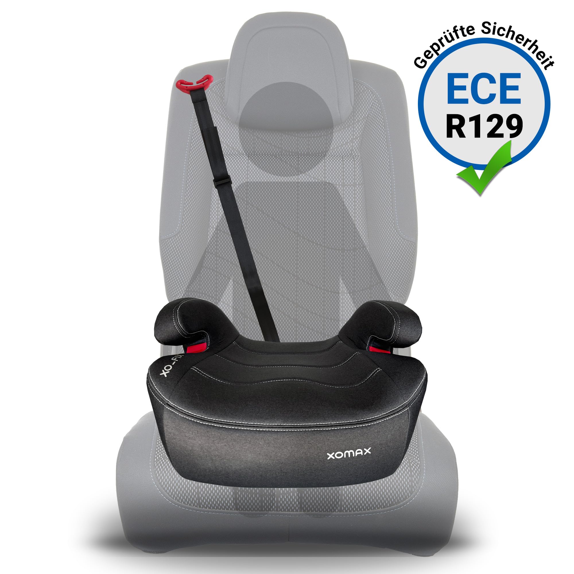 XOMAX XL-313 Kindersitz mit ISOFIX und Gurtfuhrung I mitwachsend 15-36 kg, ca. 6-12 Jahre, Korpergroße von 125–150 cm, Gruppe 2/3 I Bezug abnehmbar und waschbar I ECE R129,