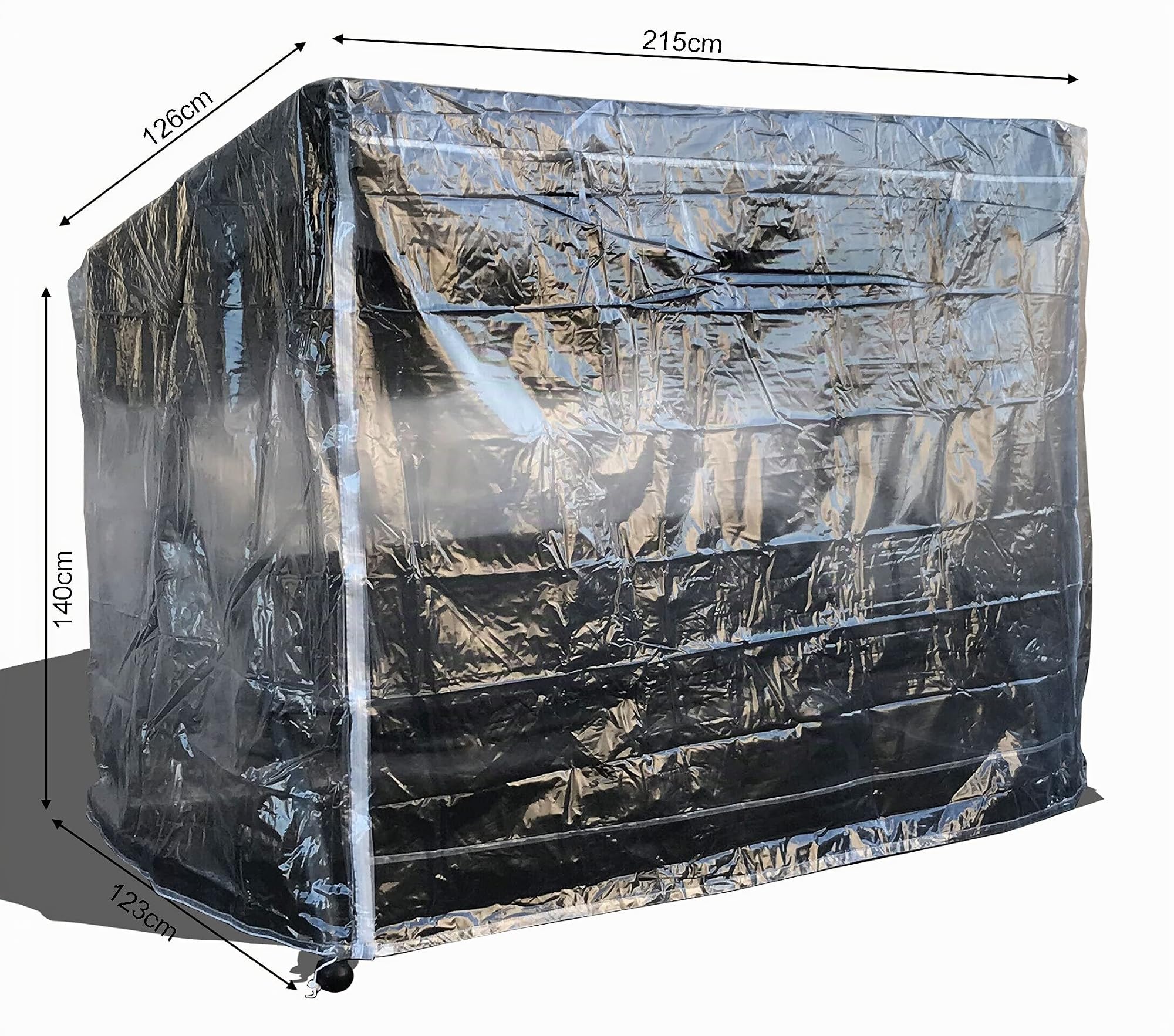 QUICK STAR Schutzhülle für Hollywoodschaukel Triumph 3 Sitzer 215x123x180cm PVC transparent