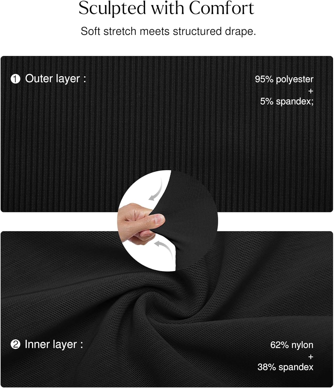 Popilush Body Suits for Womens Tummy Control Shapewear Bodysuit V Neck Casual Short Sleeve Thong - Image 6