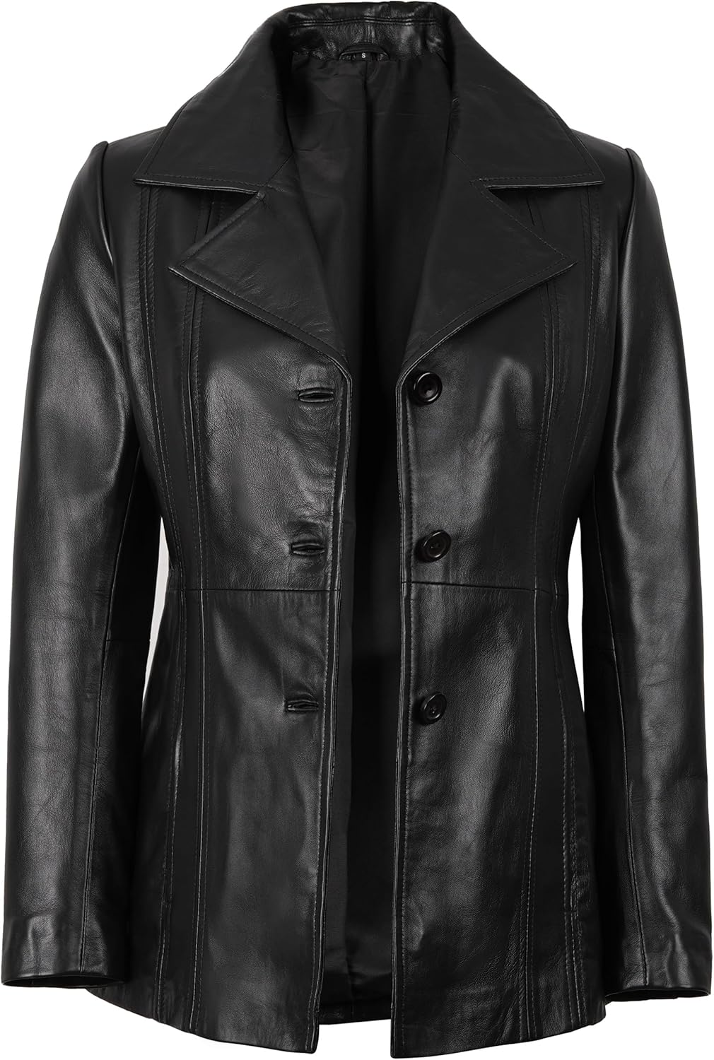 fjackets Leather Blazers Women - Stylish Leather Car Coats For Womens Real Lambskin Casual Leather Jackets Women - Image 3