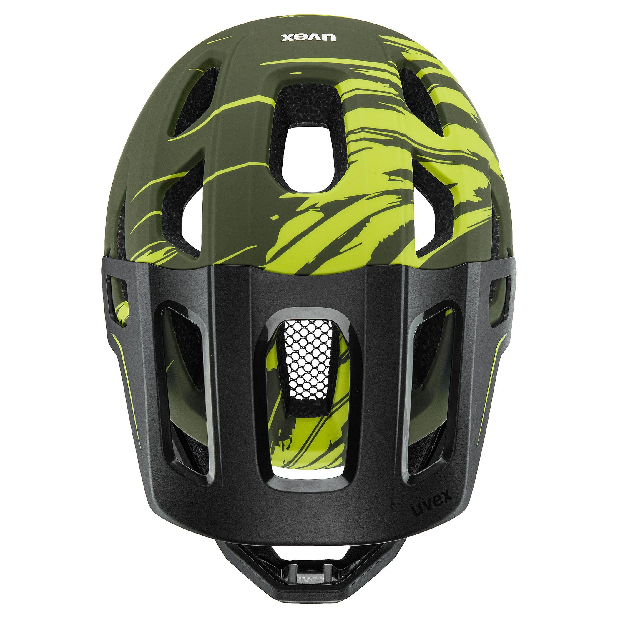 uvex react jr. fullface, kask rowerowy unisex-dzieci, dark olive matt, 52-56 cm