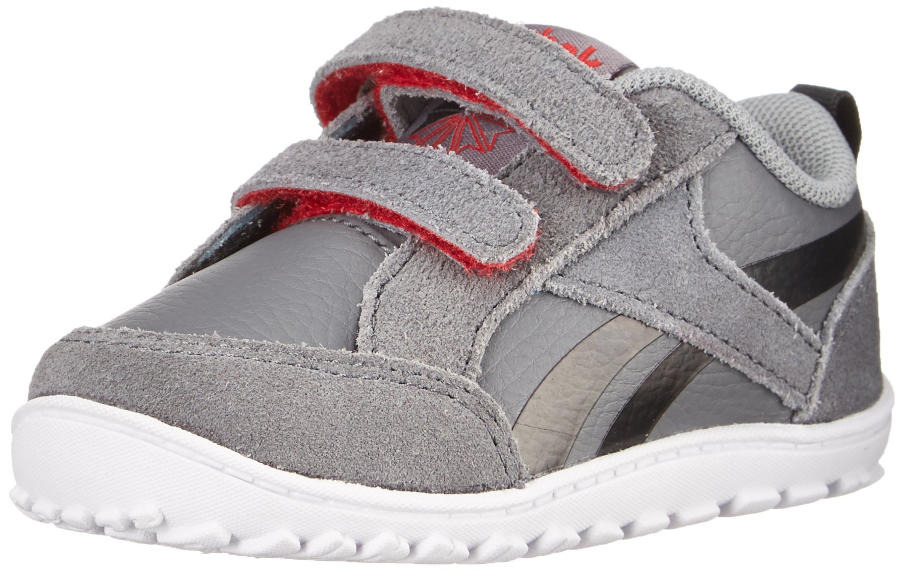 Reebok Ventureflex Chase Classic Shoe (Infant/Toddler), Shark/Black/White/Red Rush/Flat Grey,5 M US Infant