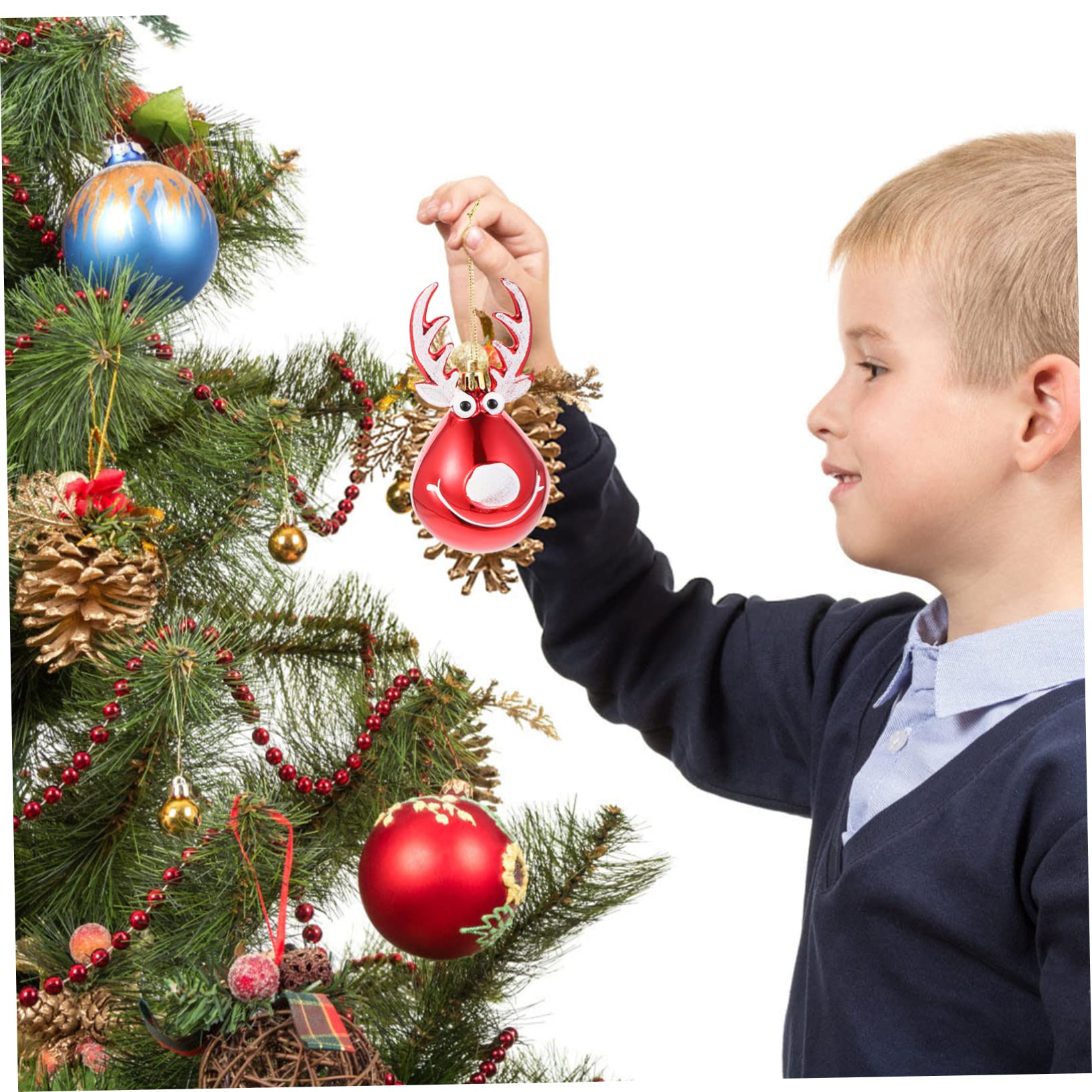 TOPBATHY 10stücke Süße Weihnachtsbaumhänger Mit -Design Dekorative Kugelanhänger Für Festliche Weihnachtsdekoration Und