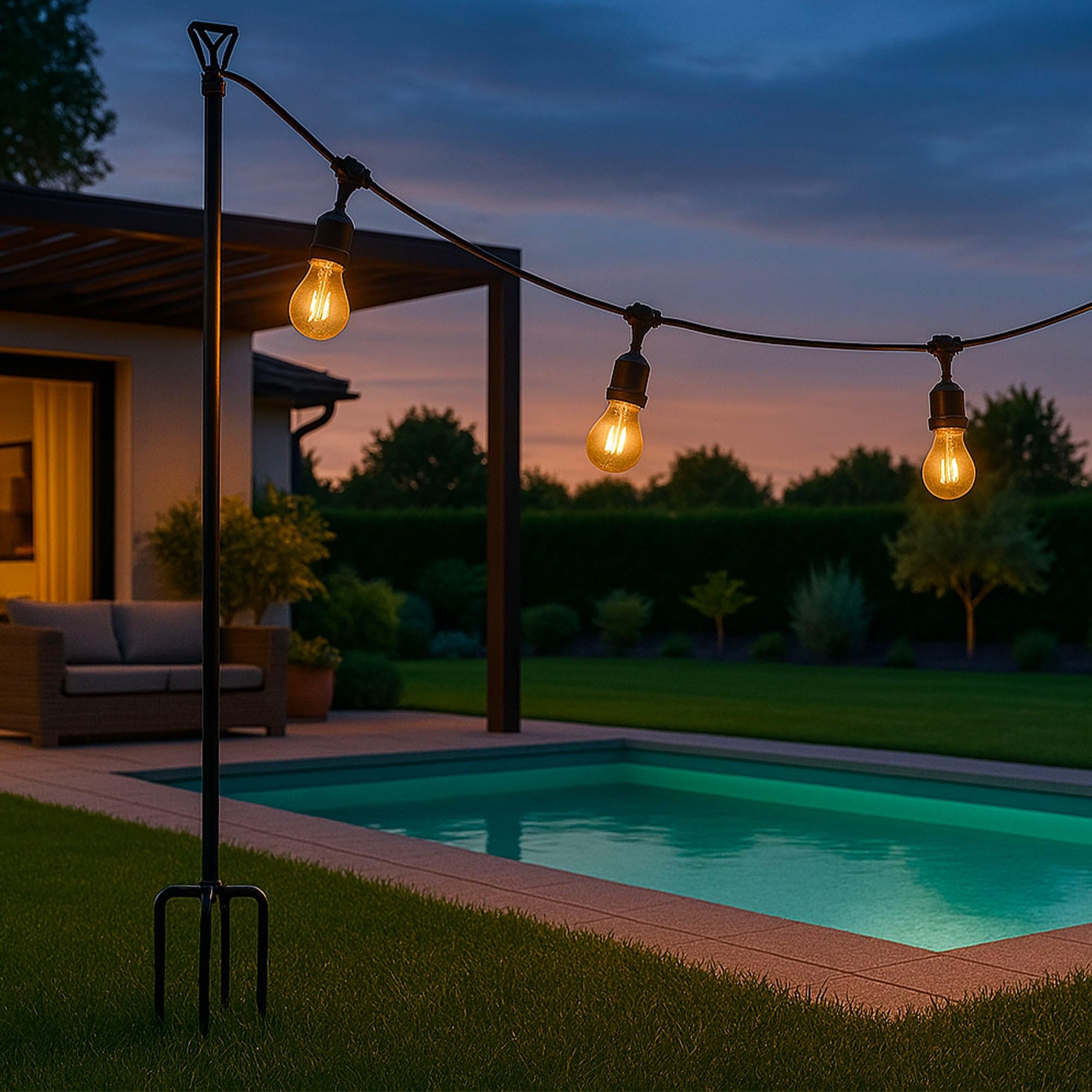 Image secondaire de Support PENDILO pour guirlandes lumineuses - Éclairage extérieur décoratif