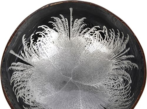 Miniatura 2 de ChezMax Cuenco de coco natural con incrustaciones de madreperla para llave para mesa de entrada, contenedor de dulces, frutos secos, cuenco redondo