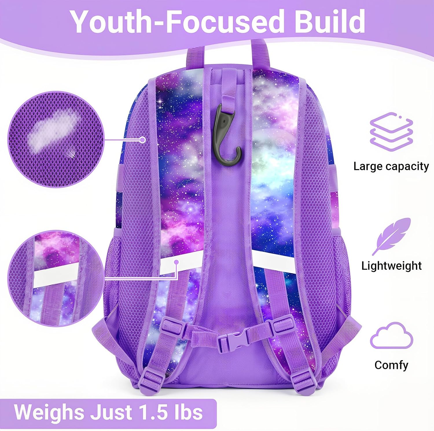 Youth Baseball Bag - Softball Bag for Girls & Boys with Shoes Compartment, Bat Backpack for Baseball, T-Ball & Softball Equipment