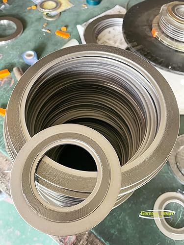 Miniatura 7 de Junta espiral para heridas con anillo interior SUS304, relleno de grafito, 5 piezas 12 '' DN15