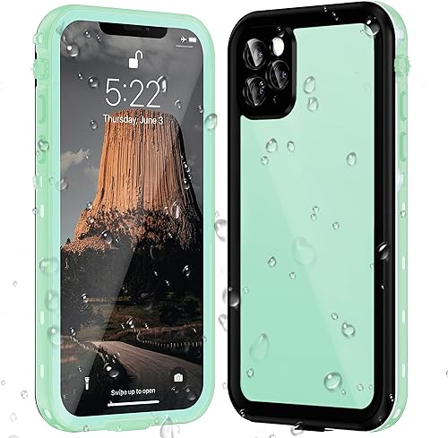 Janazan Funda impermeable para iPhone 12 Pro Max, funda protectora subacuática con protector de pantalla integrado, resistente a los golpes y a la
