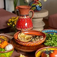 Vista 3 de Cactus Canyon Ceramics Jarra de terracota española de 2 cuartos de galón, color rojo