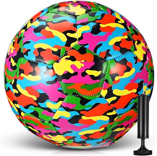 Miniatura 1 de Pelota de fútbol de camuflaje tamaño 4 para niños y niñas, pelota de fútbol con bomba de inflador, para deportes en interiores y exteriores, pelota
