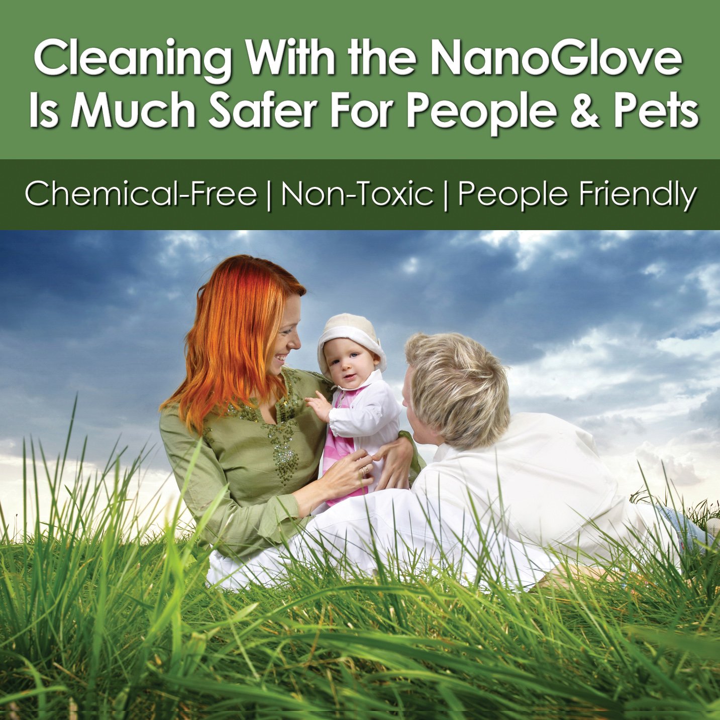 Nano Guante – Manopla de limpieza para el hogar | Reemplaza toallas de papel de microfibra y plumeros de plumas | Limpiador de superficies multiuso para ventana de acero inoxidable, L-XL