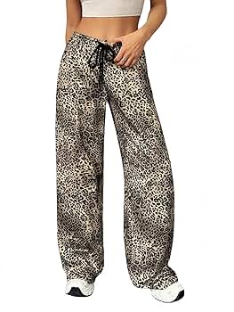 Amazon.com: SOLY HUX Women's Leopard Pants Wide Leg Cheetah
