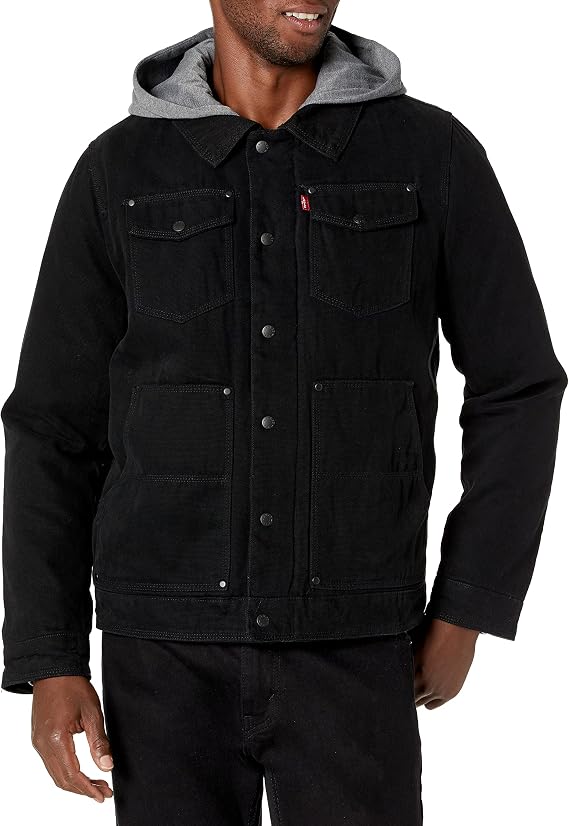 Cotton Canvas Trucker Jacket 