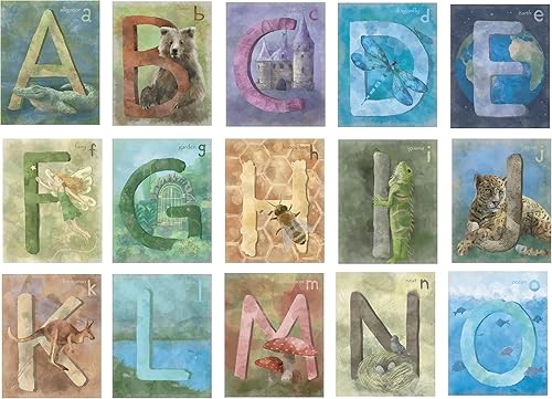 Miniatura 2 de Tarjetas de memoria ABC, 26 tarjetas gruesas del alfabeto de 4 x 5 pulgadas, juegos de aprendizaje para niños preescolares, fabricadas en Estados