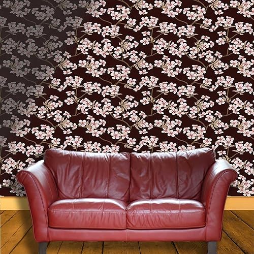 Miniatura 3 de YANFENQI Papel tapiz pintable para despegar y pegar, tapiz de papel de flor de cerezo para cocina, se adhiere a la pared, versátil para varios