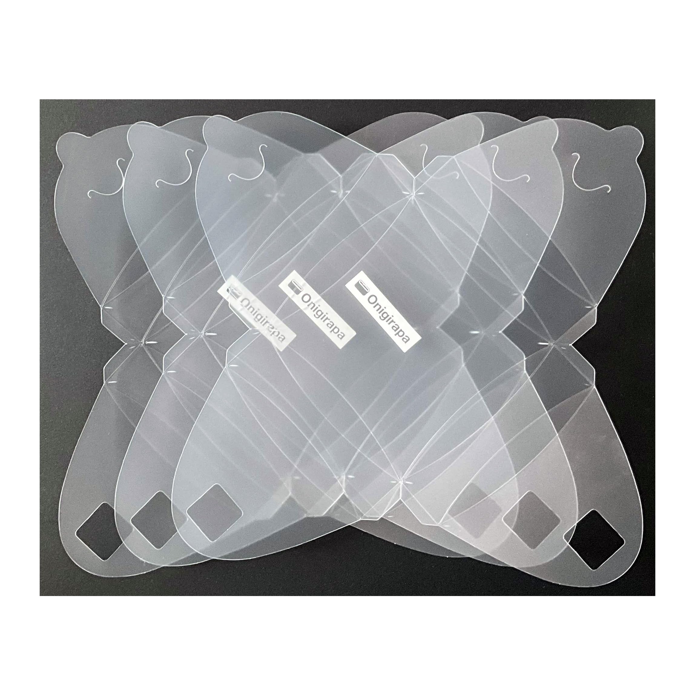 MEDIUM Onigirapa, Case for Making and Carrying Onigirazu, Pack of 3, See-through : Home & Kitchen