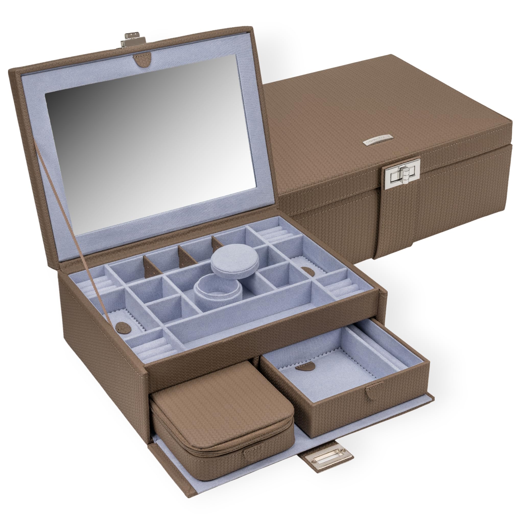 Windrose Szkatułka na biżuterię Corbello Jewelry Box Mocca brązowa