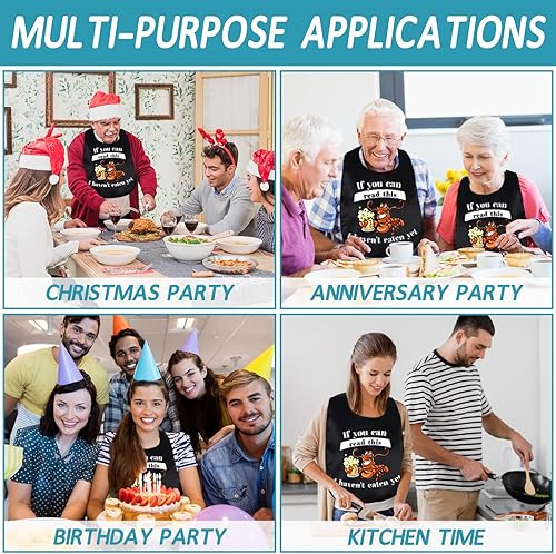 Miniatura 7 de Divertidos baberos para adultos para comer hombres, mujeres, ancianos, protectores de ropa, lavables, babero para adultos mayores